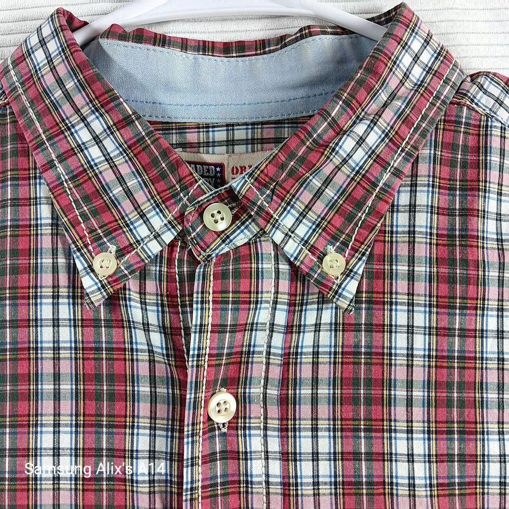 Faded Glory Men's Size L 42 44 Multicolor Plaid Shirt Long Sleeve Classiccore